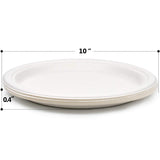 Green Earth - Natural Bagasse (Sugarcane Fiber) Tree Free 10" Paper Plate / Biodegradable / Compostable (50 Counts Disposable Plates?
