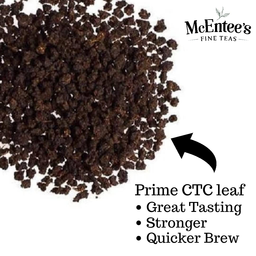 McEntee's Irish Loose Leaf Gold Blend Tea - (Pack of 4) - 250g Refill Bag - Expertly blended in Ireland to give that perfect cup of tea. A traditional
