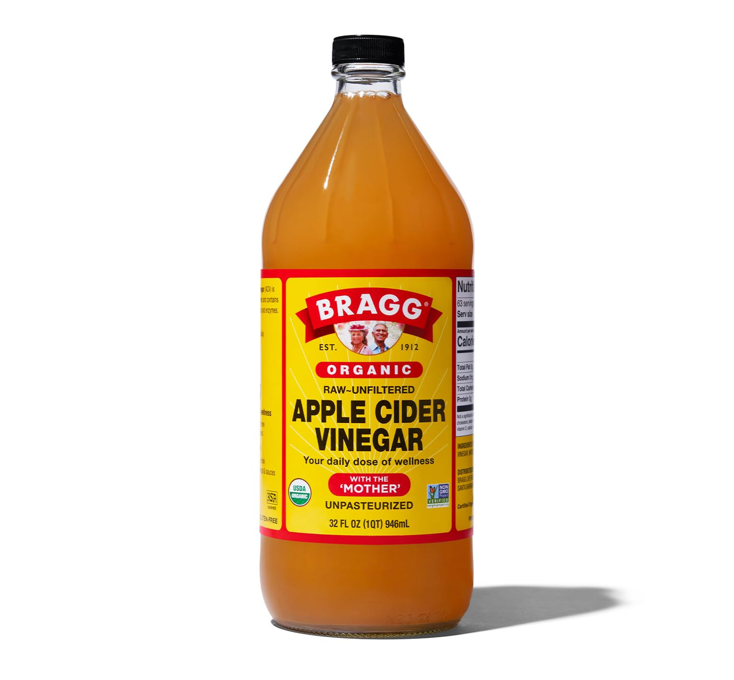 Bragg Organic Apple Cider Vinegar with the Mother - 32 fl oz - Raw and Unfiltered