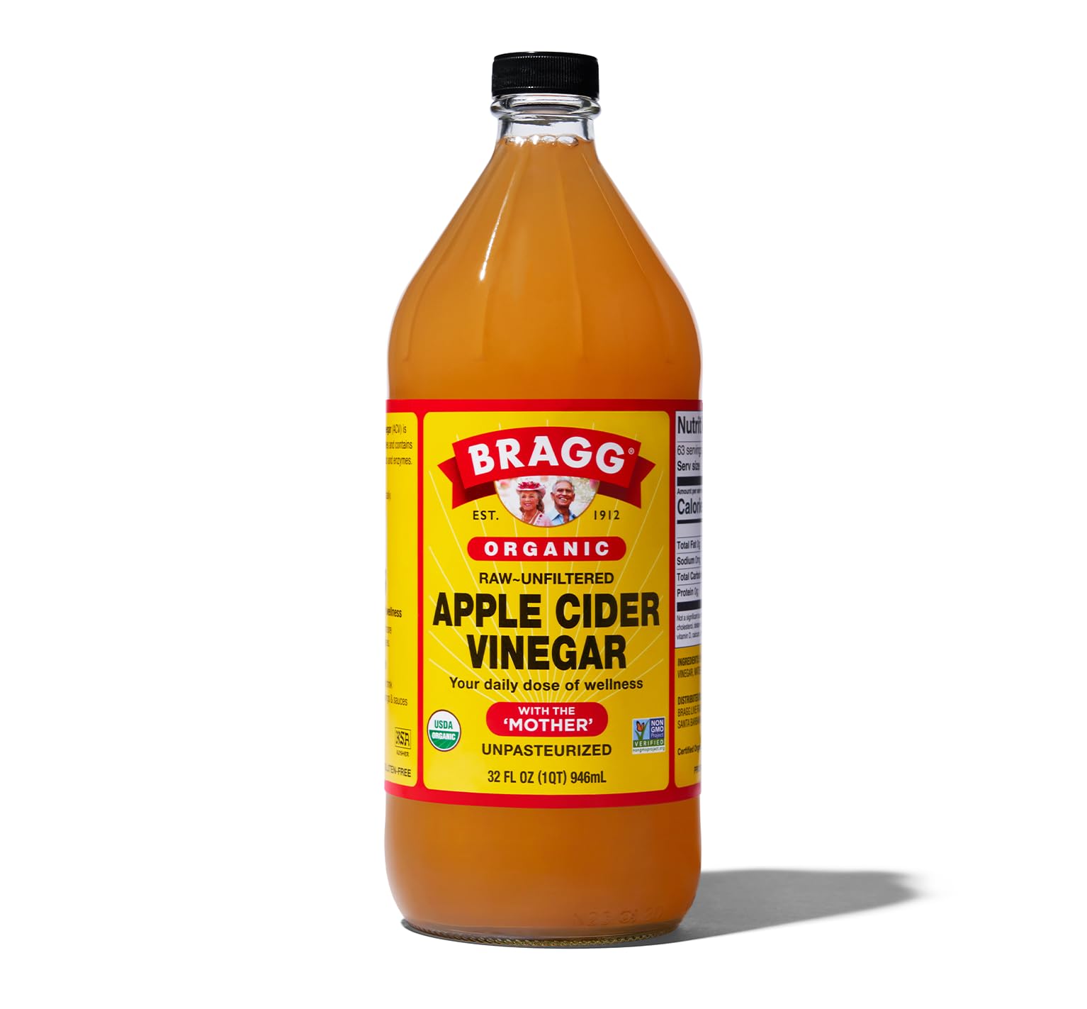 Bragg Organic Apple Cider Vinegar with the Mother - 32 fl oz - Raw and Unfiltered