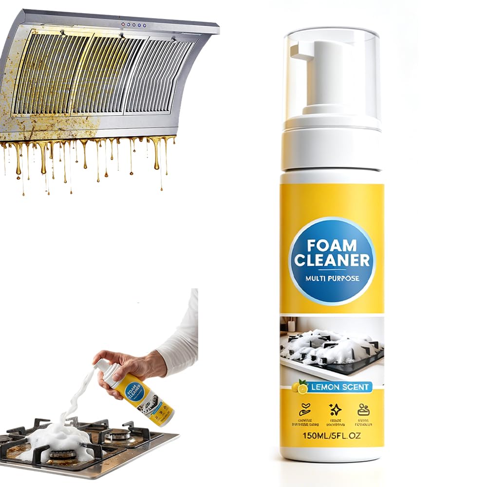 TAQIYEZ 4-in-1 Multi-Enzyme Foam Cleaner, 2026 New All-Purpose Deep Cleaning Spray, Powerful No-Rinse Foam Cleaner for Car Interior, Kitchen Grease