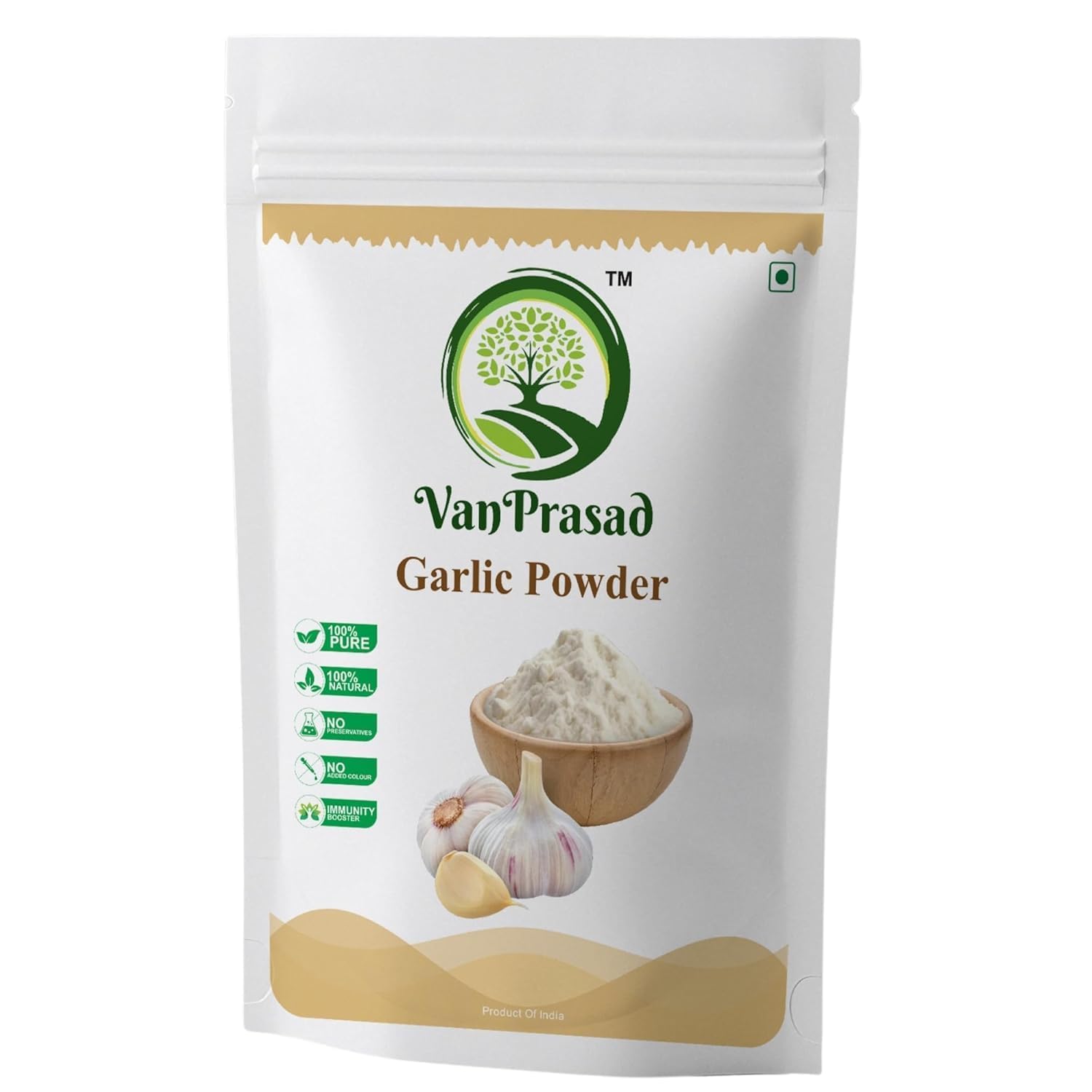 VanPrasad Pure Garlic Powder 1kg | Natural & Hygienic | Rich Flavor Seasoning | No Preservatives | Vegan & Gluten-Free | Ideal for Cooking, Marinades