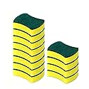 12-Pack Multi-Purpose Cleaning Sponges - Dual-Sided, Durable Non-Scratch Polyurethane Scrub Pads for Kitchen & Bathroom - Superior Absorbent Sponges