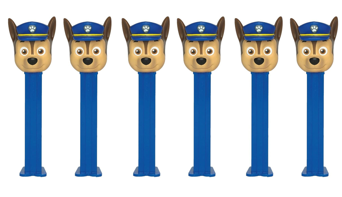 Paw Patrol Chase PEZ Candy Dispensers Birthday Party Favors - Set of 6 Chase PEZ Dispensers with Candy Refills | Paw Patrol Gifts, Party Favor, Grab