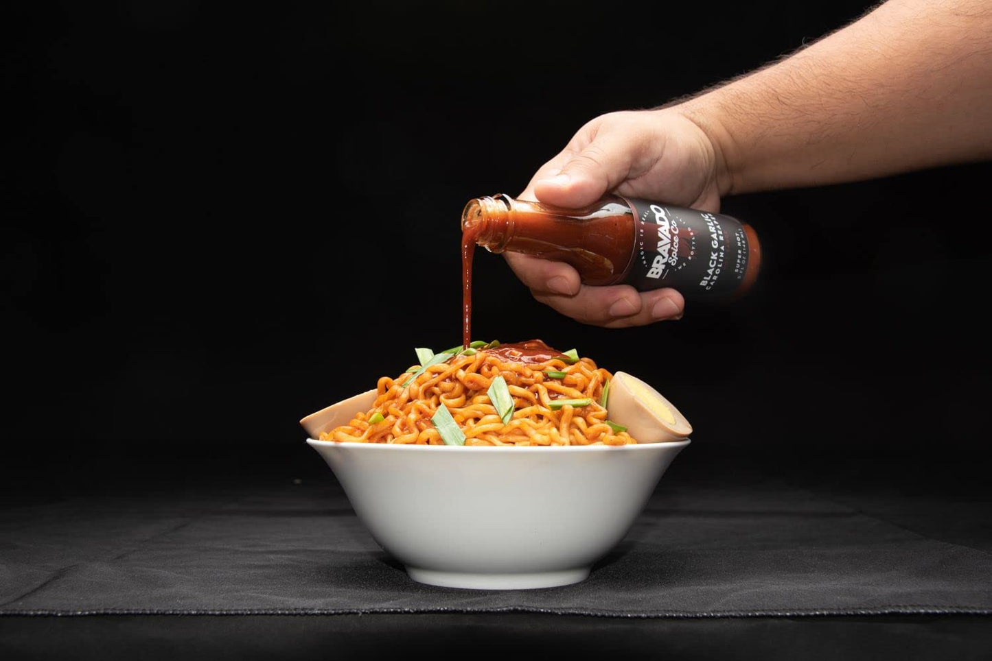 Bravado Spice Black Garlic Carolina Reaper Hot Sauce | Gourmet Sauce for Wings & Ramen | Featured on Hot Ones Season 6