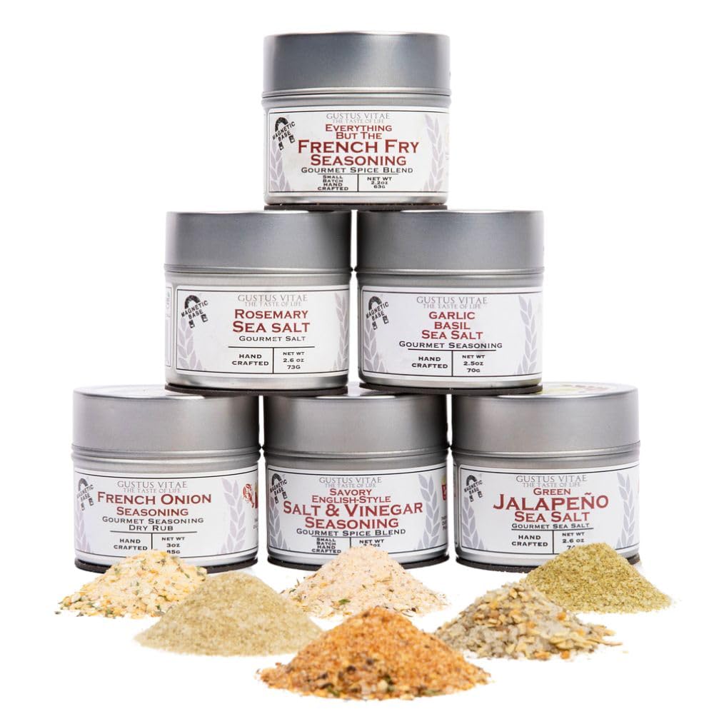 Gourmet French Fry Seasoning Set - Six Pack | Oprah's Favorite Thing 2024 | Authentic Small Batch Seasoning Mixes | 6 Gourmet All Natural Spice Blends