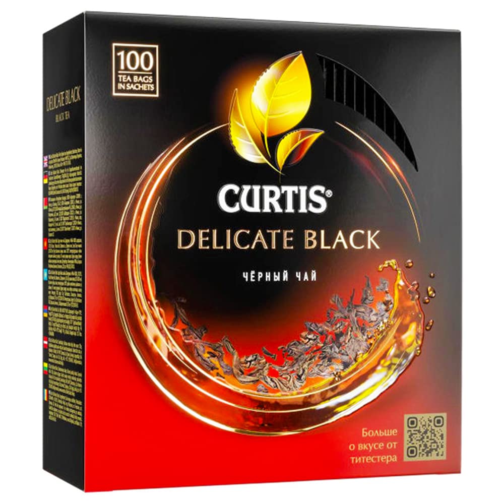CURTIS DELICATE BLACK TEA - Gourmet Tea Bags - A Naturally Smooth & Rich Tasting Black Tea - Small Leaf Black Tea - 100 Count Tea Infuser Bags - 1.7g