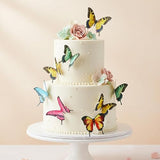 2" Edible Wafer Paper Big Colorful Butterflies for Cake / Cupcake Set of 24 Piece (colorful)