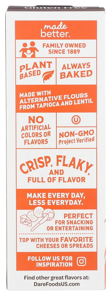 Dare Breton Gluten Free Crackers, Original with Flax, 4.76 Ounce (Pack of 6) by Dare