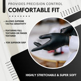Green Direct Disposable Black Nitrile Gloves, Cleaning - Powder & Latex Free - 100 Count Per Box (X-Large)