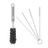 PeiTuSengJin Five-Piece Bottle Brush Cleaning Set Includes 4 Straw Cleaning Brushes and 1 Cup Brush with Detachable Long Handle. Suitable for Cleaning