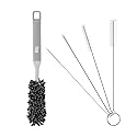 PeiTuSengJin Five-Piece Bottle Brush Cleaning Set Includes 4 Straw Cleaning Brushes and 1 Cup Brush with Detachable Long Handle. Suitable for Cleaning