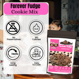 Glassy Brown Cookies - Forever Fudge Cookie Mix | Soft Cookies Variety Pack | Forever Fudge Edible Cookie Dough Bites | Butter Cookies With No Preservatives | Double Chocolate Baking Mix Pack - 14.6 OZ (416g)