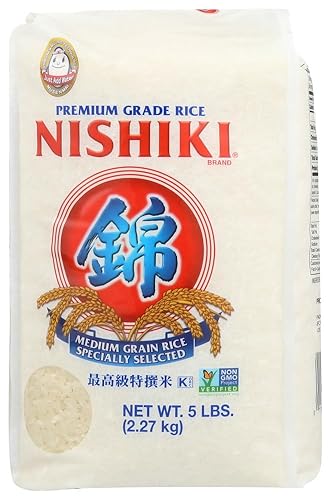 Nishiki Medium Grain Rice, 5-Pound(Pack of 8)