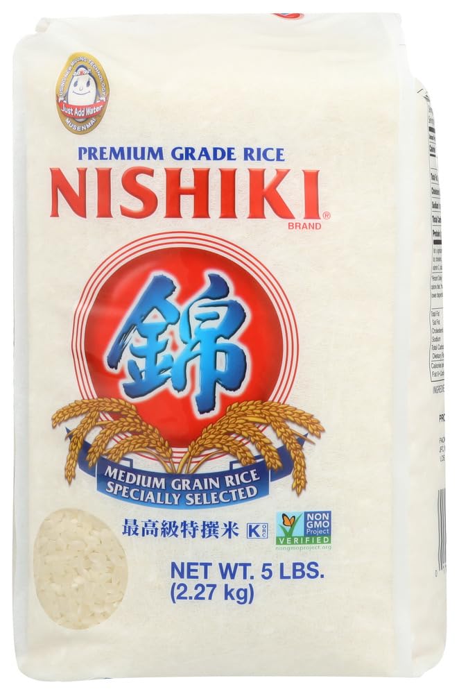 Nishiki Medium Grain Rice, 5-Pound(Pack of 8)