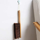 Counter Duster with Wood Handle, Hand Broom,Horse Hair Brush,Dust Brush,Used for Counter, Furniture, Drafting, Patio, Fireplace Cleaning