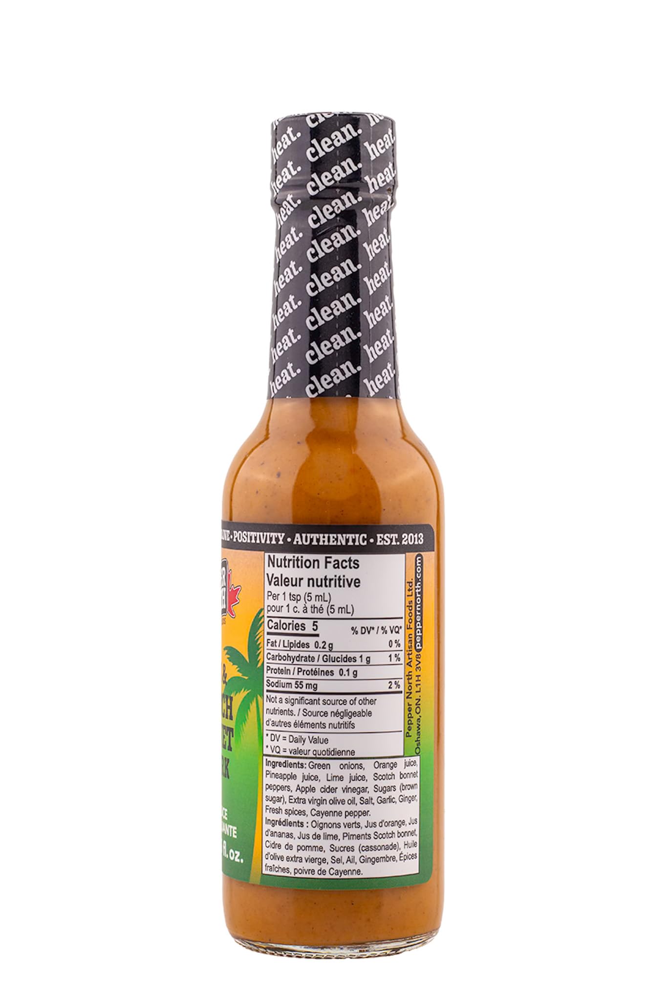 Jerk & Scotch Bonnet Hot Sauce By Pepper North, Fiery Hot Sauce With Flavors Of Pineapple, Scotch Bonnet Pepper & Ginger, Made With All Natural