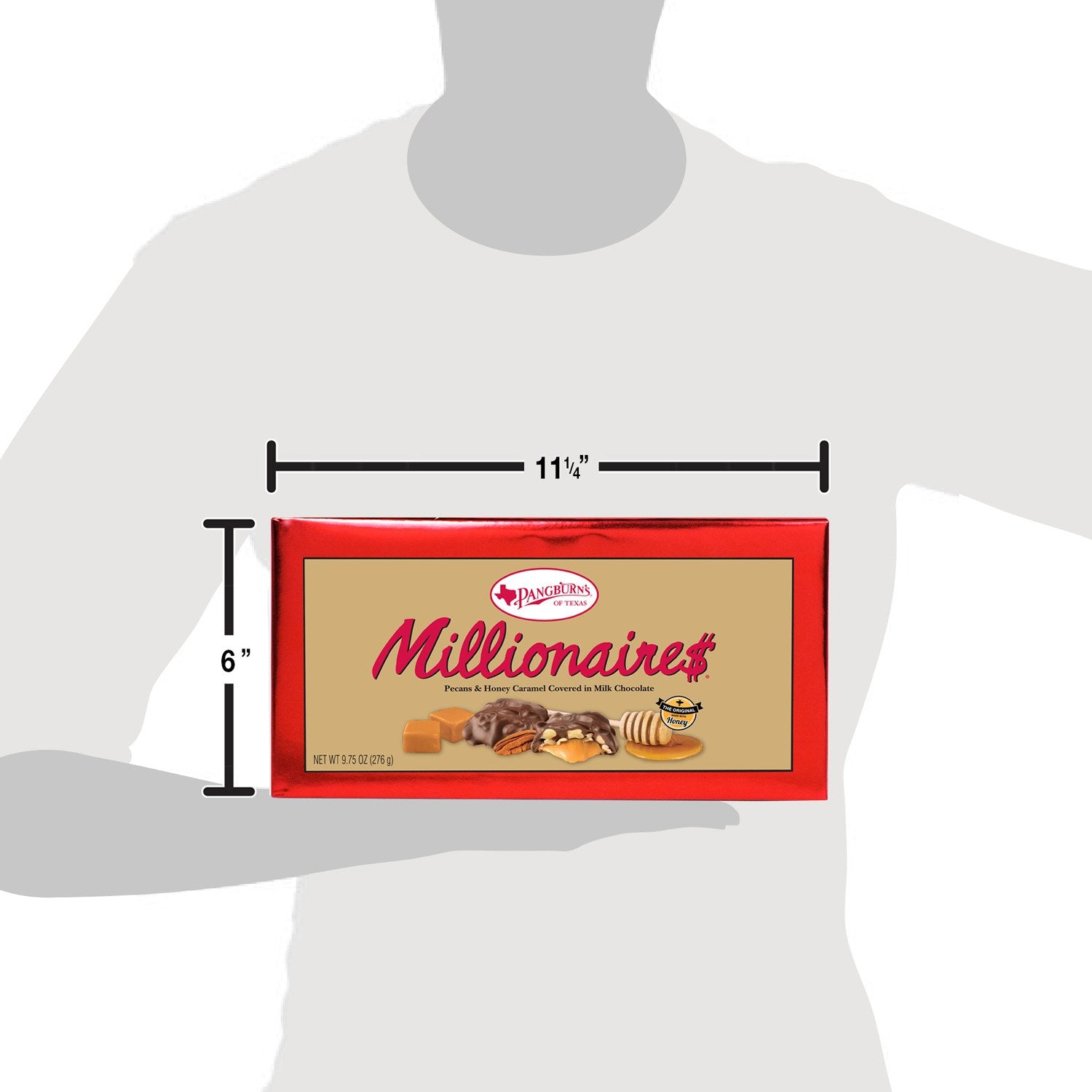 Pangburn's Millionaires Candy Box 9.75 Ounce Pangburn's Millionaires Candy Box 9.75 Ounce; Buttery Pecans, Creamy Caramel, Honey, and Mouthwatering