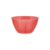 Party Essentials Hard Plastic 24-Ounce Small Serving Bowls, Red, 6-Count