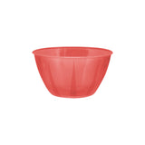 Party Essentials Hard Plastic 24-Ounce Small Serving Bowls, Red, 6-Count