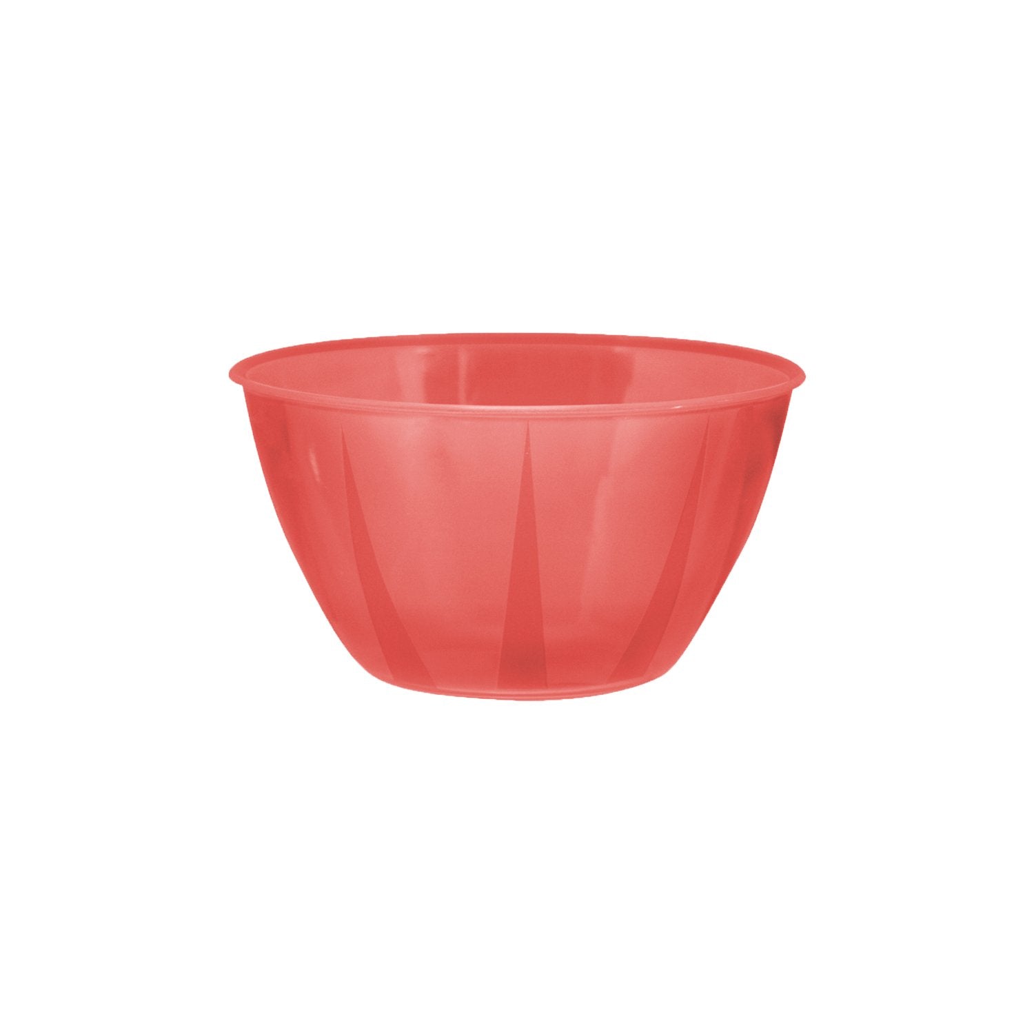 Party Essentials Hard Plastic 24-Ounce Small Serving Bowls, Red, 6-Count