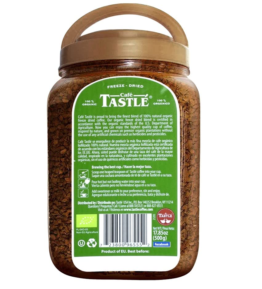 Cafe Tastlé 100% Organic Instant Coffee, 17.85 Ounce