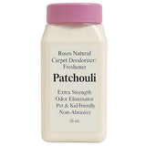 Roses Natural Patchouli Carpet Deodorizer Powder - Natural Baking Soda Carpet Freshener, Pet Odor Eliminator for Carpets, Rugs & Upholstery, Kid & Pet