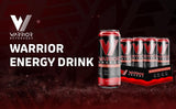 Warrior Energy Drink Regular Sugar - Fuel Your Day with our Low-Calorie, High-Energy Boost, Packed with B-Vitamins, Balanced Caffeine & Unique Taste
