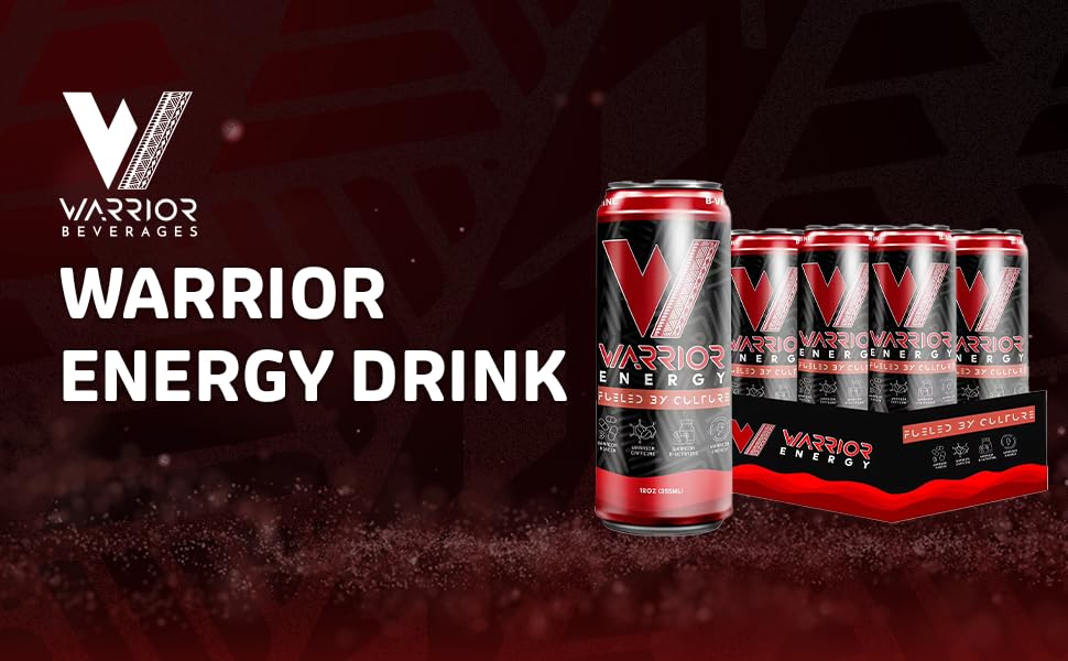 Warrior Energy Drink Regular Sugar - Fuel Your Day with our Low-Calorie, High-Energy Boost, Packed with B-Vitamins, Balanced Caffeine & Unique Taste