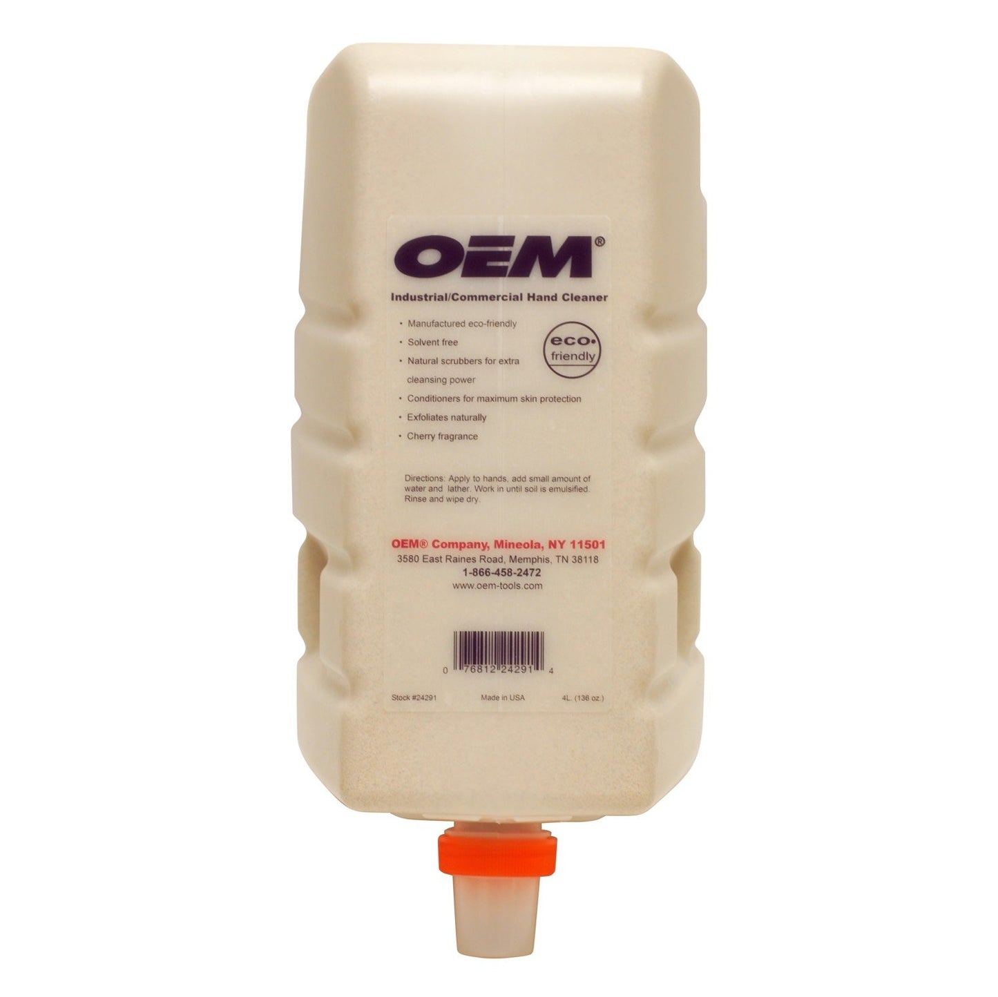 OEMTOOLS 24291 4 Liter Hand Cleaner for Mechanics Refill Bottle, Mechanic Soap Removes Grease and Oil with Natural Scrubbers, Cherry Scent