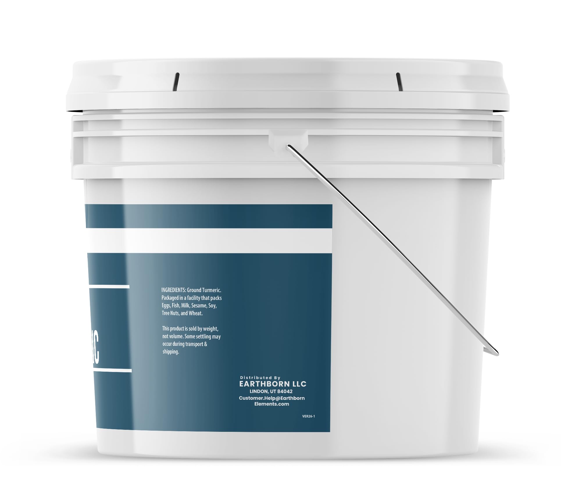 Earthborn Elements Ground Turmeric 1 Gallon Bucket, Aromatic, Bulk Size