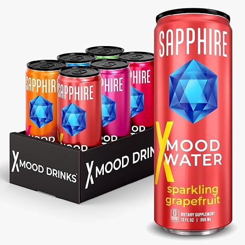 Want a Natural Mood & Energy Boost with No Alcohol? Sapphire Sparkling Mood Water is a Premium Non-Alcoholic Spritzer Boosting Mood & Energy