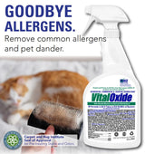 Vital Oxide| Eliminate Pet Urine Odor & Stains| Destroys Most Pet viruses in minutes |Carpet Stain Remover for Cats & Dog Pee, Carpet Cleaner Spray