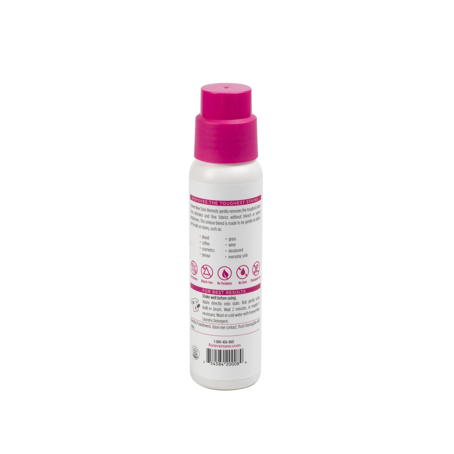 FOREVER NEW Stain Remedy Gel - Fabric Stain Remover - Built-in Brush, 7 Fl Oz