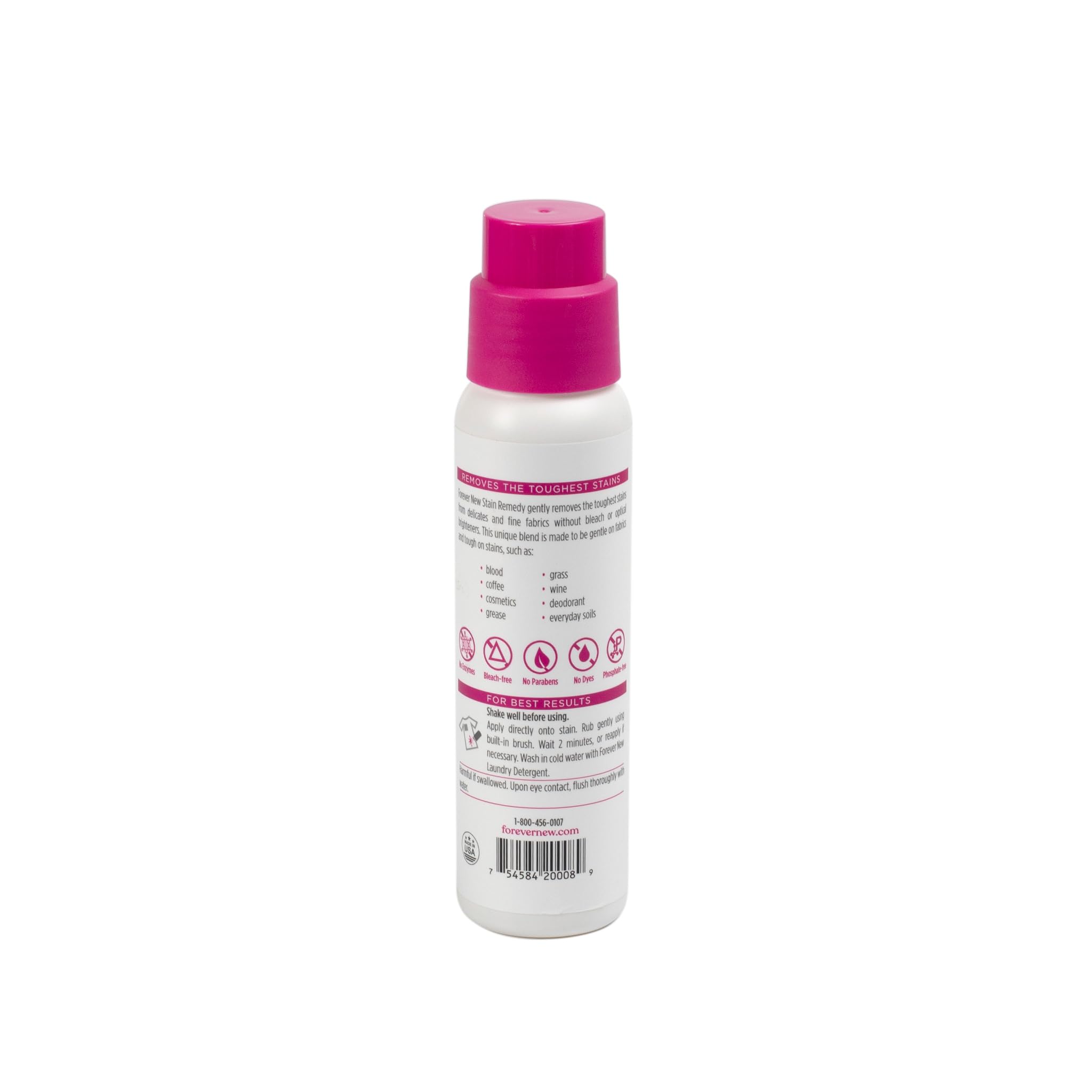 FOREVER NEW Stain Remedy Gel - Fabric Stain Remover - Built-in Brush, 7 Fl Oz