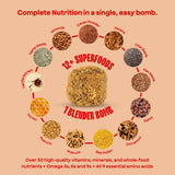 The Bomb Co. Blender Bomb, Peanut Butter Blast, Superfood Smoothie Mix with Chia Seeds, Hemp Seeds, Peanuts, & Amino Acids for Antioxidants, Gluten