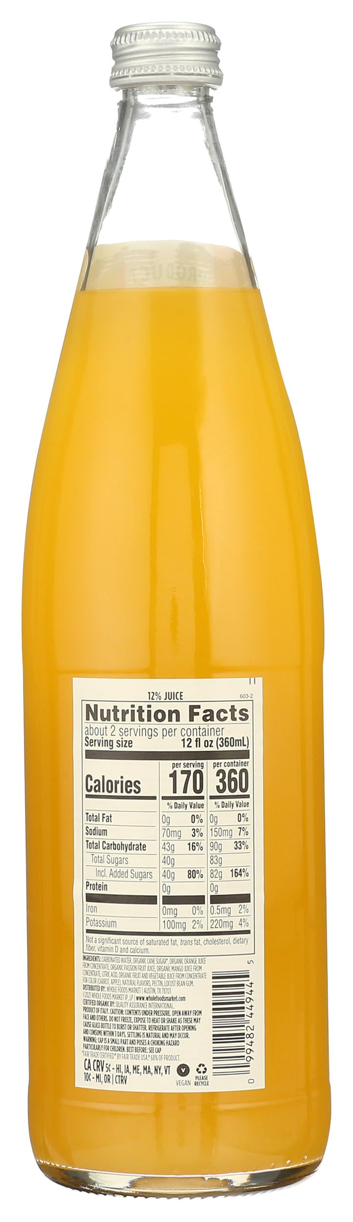 365 by Whole Foods Market, Organic Tropical Blend Italian Soda, 25.4 fl oz