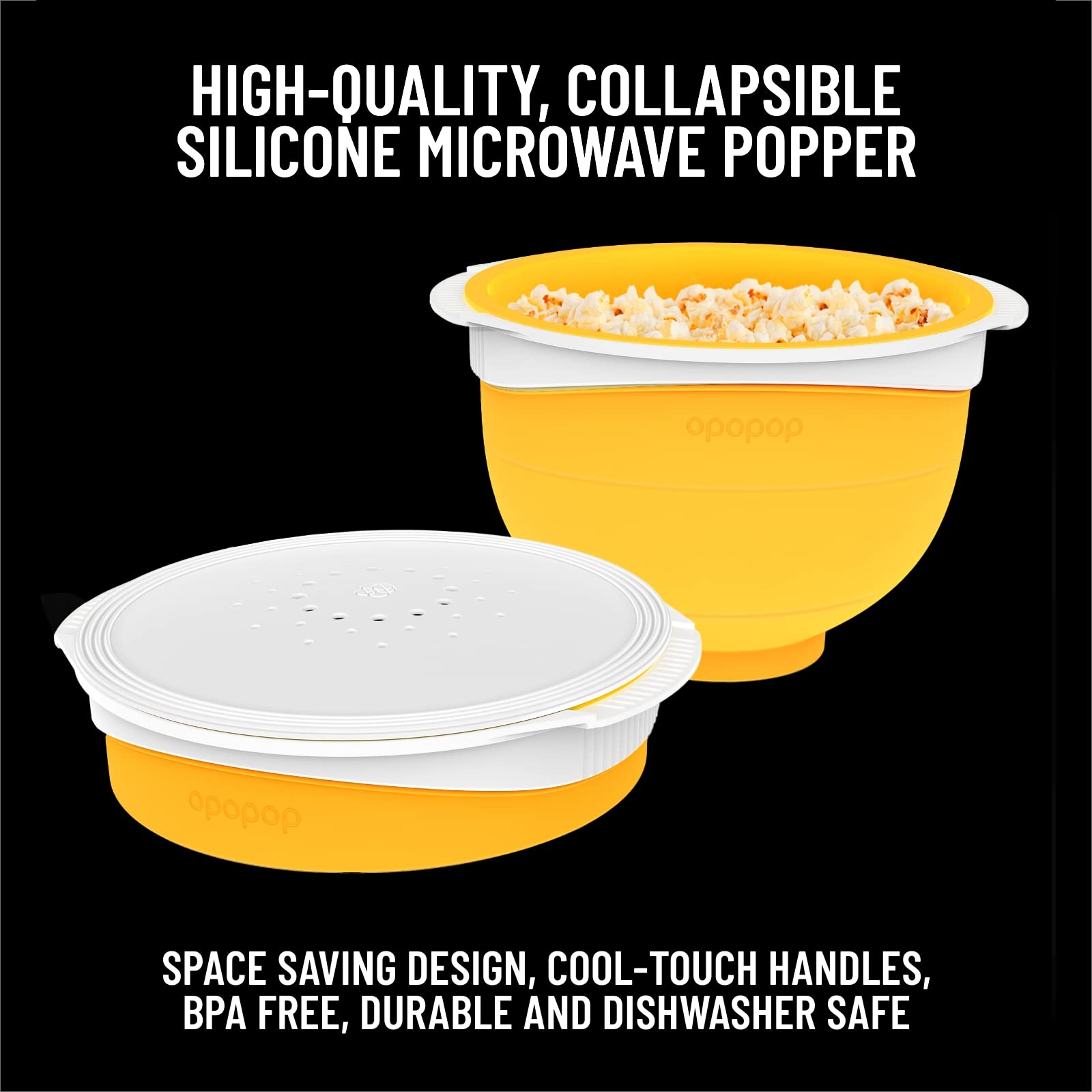 Opopop Gourmet Popcorn Gift Set - Variety 12-Pack Microwave Popcorn Kit, Collapsible Silicone Popcorn Popper, Gift Ready Packaging, Gluten Free Snacks
