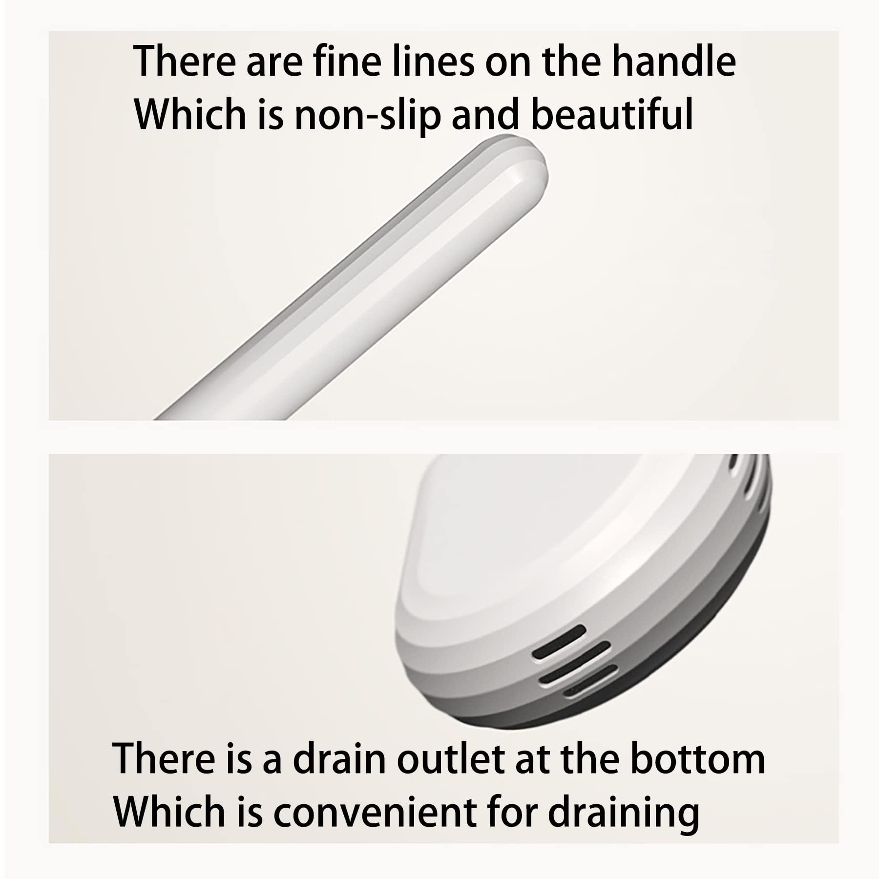 Small Silicone Toilet Brush with Crevice Brush-Silicone Bristles, Gentle on Toilets | Bathroom Accessories for RVs, Trailers, Campers | Anti-Roll
