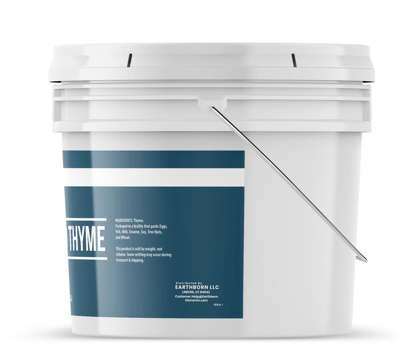 Earthborn Elements Ground Thyme 1 Gallon Bucket, Italian and French Cuisine, Versatile Spice