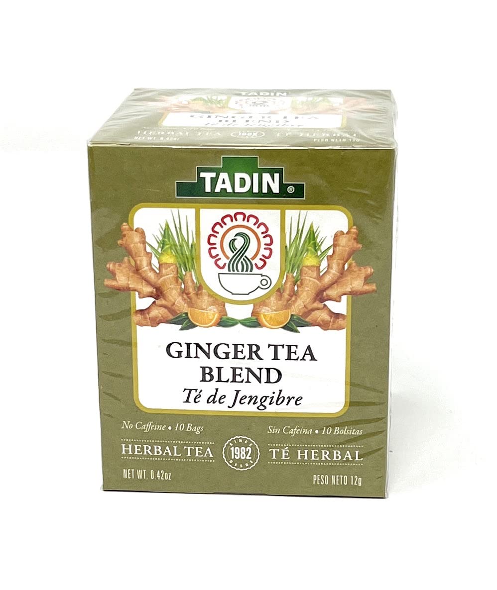 Tadin Ginger Tea Blend 6 Boxes Of 10 Bags Per Box (60 Bags)