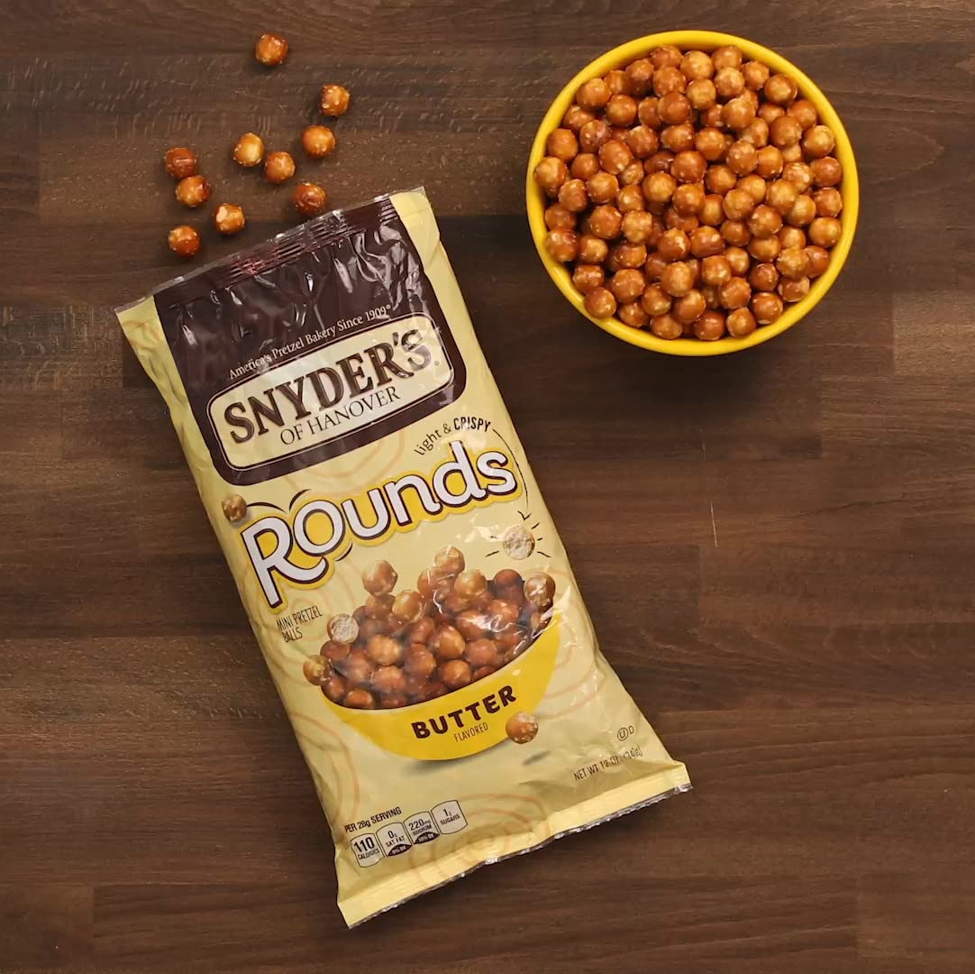 Snyder's of Hanover Pretzels, Rounds, Butter, 12 Oz