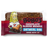 Bobo's Chocolate Almond Brownie Oat Bars, Simple Ingredients, Whole Grain Oats, Plant Based, Gluten Free Breakfast Bars, Non-GMO, Healthy Snacks
