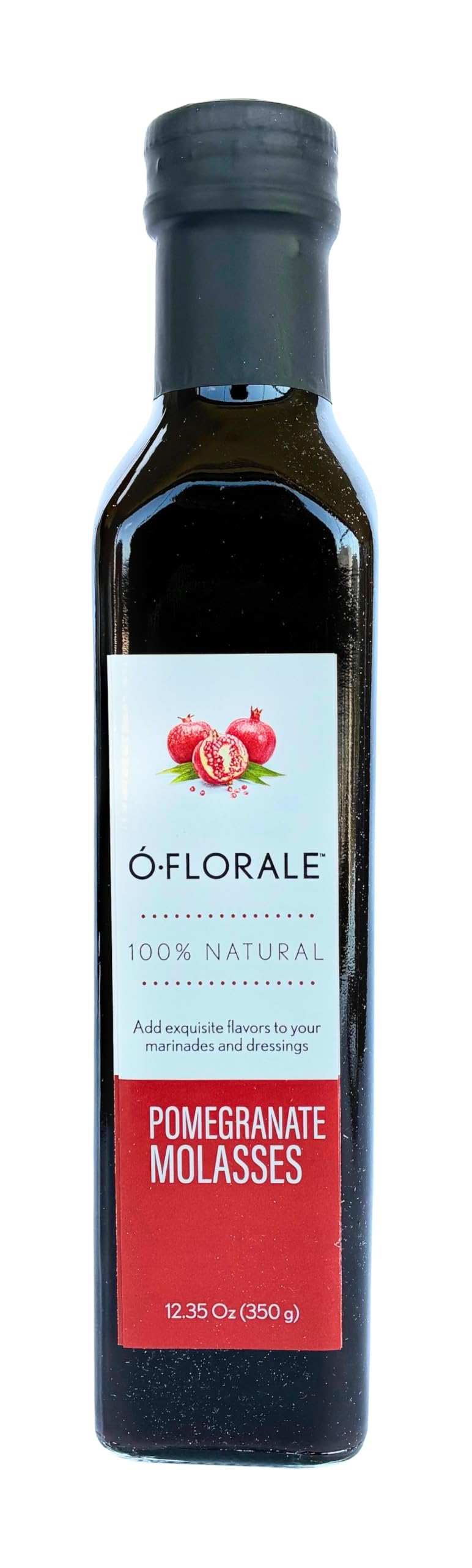 OFLORALE Pomegranate Molasses, 12.35 oz, 100% Natural, No Added Sugar, for Glazing, Dressings and Marinades