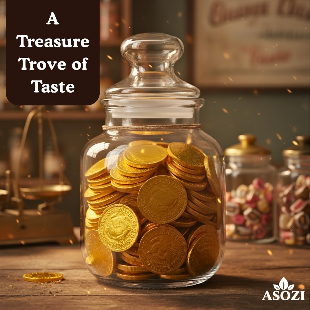 Gold Chocolate Coins 1lb, Approx 80 Pieces, of Premium Milk Chocolate Gold Coins, Ideal Coin Candy for Gift Baskets, and Holiday Celebrations