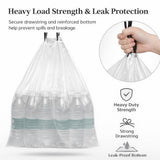 CEDARRA 21 Gallon Drawstring Trash Bags, 100 Count Extra Strong Drawstring Kitchen Garbage Bags, Fit for 80 Liter / 21.1 Gal, Tear-Resistant Unscented