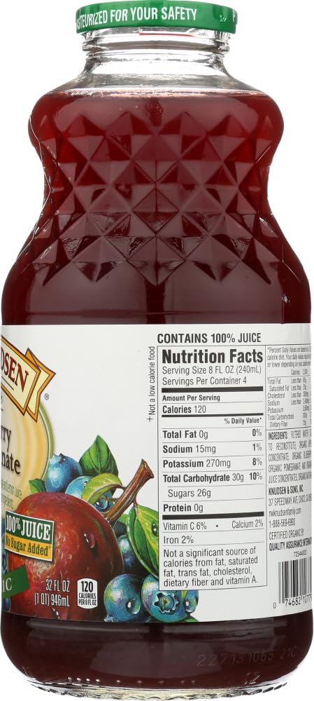 R.w. Knudsen Organic Juice - Blueberry Pomegranate - Case Of 6-32 Fl Oz