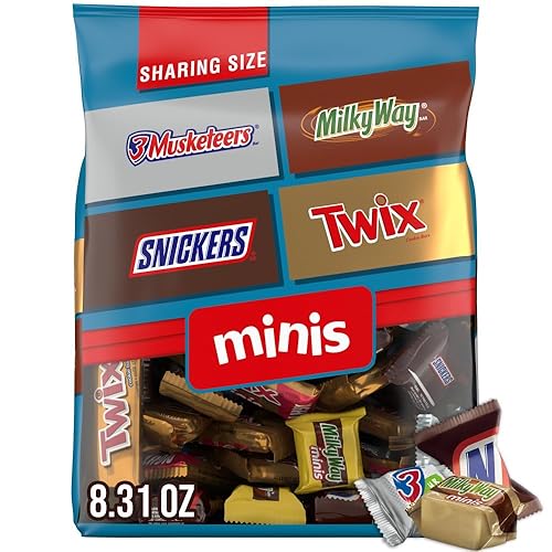 SNICKERS, TWIX, MILKY WAY and 3 MUSKETEERS Soccer Watch Party Candy Individually Wrapped Chocolate Candy Bars Football Variety Pack, Sharing Size