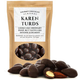 Karen Turds Chocolate Almonds - Gourmet Dark Chocolate Fine Candy - Funny Karen Gifts Adult Stocking Stuffers - Gag Christmas Gifts for Teens