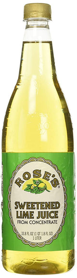 Rose's Lime Juice - Sweetened, 1 Liter (33.8 Fluid Ounces) Plastic Bottle (Pack of 2)